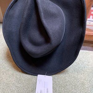 New! Silver Canyon Mens Outback Wool Dakota Black Felt Shapeable  Hat Large Nwt